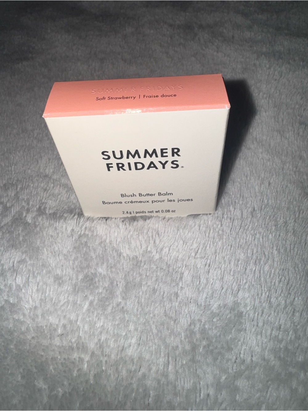 Summer Fridays Blush Butter Balm — Soft Strawberry Pink & Cream Packaging